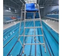 Professional Stainless Steel Lifeguard Chair - Durable Observation Tower for Pool Safety, Water Park Supervision, and Sporting Event Oversight - Enhanced Stability & Comfort