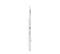 Professional Stainless Steel Locking Tweezers Anti Slip Adjustable Jewelry Making Tools for Gem Identification Diamond Grading Silver Color 164mm Length (Curved Tweezers)