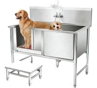 Professional Stainless Steel Pet Dog Grooming Bath Tub Outside (120cm/47inch)