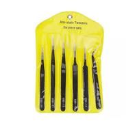 Professional Stainless Steel Tweezers Set Perfect for Precise Work in Electronics Jewelry Making and Eyelash Nail Art Tool