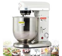 Professional Stand Mixer, 3 Speed 10L Mixing Bowl 500W Electric With Beater & Dough Hook, Commercial Kitchen Cake White