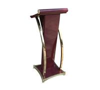 Professional Standing Acrylic Podium Stand with Wide Reading Countertop - Portable Lectern for Church School Office & Weddings (Red) - Ideal Presentation Pulpit