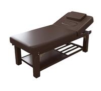 Professional Stationary Massage Table, Removable Headrest, Adjustable Esthetician Bed Tattoo Table SPA Lash Salon Bed,185x70cm(Black)