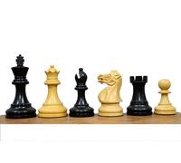 Professional Staunton Chess Pieces Only- 2 Extra Queens | Premium Handcrafted Ebonized Wood Chessmen | Weighted Chess Set - 3.5" King- Taj Chess Store