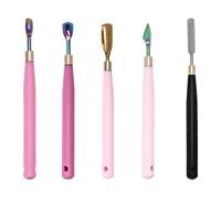 Professional Steel Cuticle Pusher Nails Art Tool With Ergonomic Handle For Precise Dead Skin Removal And Gel Mixing Steel Nail Tool