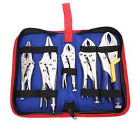 Professional Steel Cutting Pliers Set 5PCS High Precision Grip Hardware Tool for Electrical Mechanical Auto Repair with Oxford Cloth Bag (2301 round/2303 pointed/2302 Handle Set of)