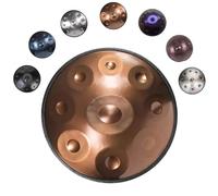 Professional Steel Handpan 22 Inches D Minor - Steel Handpan with 432Hz/440Hz, 9/10/12 Notes Hand Drum for Adults with Carry Bag Mallets for Meditation Sound Healing(Gold,432HZ/9Note)