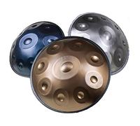Professional Steel Handpan Drum Instrument in D Minor,Harmonic Percussion with Stand, Bag, Mallets,9/10/12 Notes/Gold - 12 Notes/440Hz