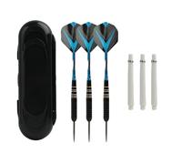 Professional Steel Tip Darts Set, 3Pcs Target Darts Kit with Aluminum Shafts & Spare Shafts & Darts Case Darts Game Accessories for Dart Lovers