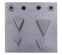 Professional Steel Triangle Disc Cutter Set, 4 Pieces, 9-25mm Sizes, Jewelry Making Pattern Design Tools