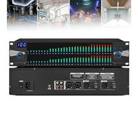 Professional Stereo Equalizer with 10 Preset Effects, Independent Low/Mid/Treble Adjustment for Recording Studio and Live Sound
