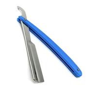 Professional Straight Razor Turkish Barber Style Black, White, Red, Blue and Yellow (5 Colours) by NM Beauty (Blue)
