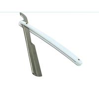 Professional Straight Razor Turkish Barber Style Black, White, Red, Blue and Yellow (5 Colours) by NM Beauty (White)