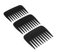 Professional Streaker Combs, Anti Static Wide Tooth Hair Styling Detangling Comb Compact Palm-Sized No Handle Afro Comb for Men Women Curly Wavy Wig Salon Barber Home Office Travel Purse (3)