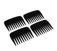 Professional Streaker Combs, Anti Static Wide Tooth Hair Styling Detangling Comb Compact Palm-Sized No Handle Afro Comb for Men Women Curly Wavy Wig Salon Barber Home Office Travel Purse (4)