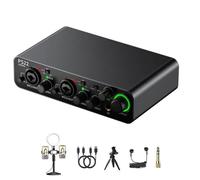 Professional Streaming High Resolution 24bit/192kHz USB Plug Play Design Live Streaming Sound Card with XLR