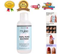Mylee 100% Pure Acetone (300ml) - Gel Nail Polish Remover - Maximum Strength Professional Soak-Off for UV/LED, Acrylics, Nail Tips & Glue - Made in the UK