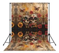 Professional sugar skulls butterfly Print Photography Backdrop for Portrait Sessions,Studio Use and Event Decor
