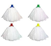 Professional Super White Colour Coded Mop Heads - One of Each Colour