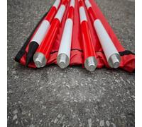 Professional Surveying Range Pole, Metal Detectable Pole for Highways Construction, Retractable Distance Mesuring Poles/Tower Ruler(16.4ft/5m)