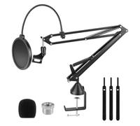 Professional Suspension Mic Stand,Supports 2kg Mics,Anti-Scratch Clamp Set