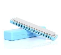 Professional Sw242 Harmonica Standard Tone 24-Hole C-Key Harmonica Harp Chord Harmonica Blue Harmonica High Performance, Suitable for Beginners, Children, Students, Adult Piano Instruments
