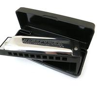 Professional swan blues power harmonica+case harp G key tuned 10 hole 3 octaves