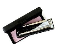 Professional swan small pocket harmonica+hard case+cloth mouth organ 10 hole blues harp 3 octaves