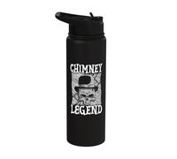 Professional Sweeper Skull Chimney Legend Chimney Sweep Stainless Steel Insulated Water Bottle