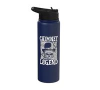 Professional Sweeper Skull Chimney Legend Chimney Sweep Stainless Steel Insulated Water Bottle