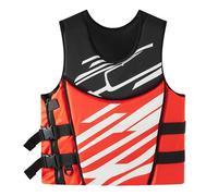 Professional Swim Life Jacket Universal Adjustable Swim Vest with Reinforced Straps Snorkel Vest for Water Sports, Kayaking, Surfing, Fishing(Red,XXL)