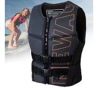 Professional Swim Life Jacket Universal Adjustable Swim Vest with Reinforced Straps Snorkel Vest for Water Sports, Kayaking, Surfing, Fishing(Yellow,XXL)