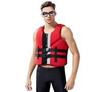 Professional Swim Life Jacket Universal Adjustable Swim Vest with Reinforced Straps Snorkel Vest for Water Sports, Kayaking, Surfing, Fishing(black)