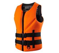 Professional Swim Life Jacket Universal Adjustable Swim Vest with Reinforced Straps Snorkel Vest for Water Sports, Kayaking, Surfing, Fishing(Orange,L)