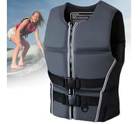 Professional Swim Life Jacket Universal Adjustable Swim Vest with Reinforced Straps Snorkel Vest for Water Sports, Kayaking, Surfing, Fishing(Yellow,XXL)