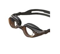 Professional Swimming Goggles, Black Brown, Anti-Fog Design, Adjustable Strap for Competition Training