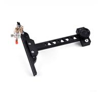 Professional T-Shape Recurve Bow Sight with Worm Gear Adjustment, Dot Aiming Pin & Reversible Mount for Right/Left-Handed Archers - Black, 16 x 15 cm