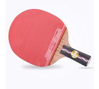 Professional Table Tennis Bat, Competition Ping Pong Racket with Case, 5 Layers of Pure Wood / 7 Stars/Short Handle(Short Handle)