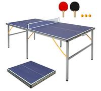 Professional Table Tennis Table 9ft Regulation Size, Foldable Ping Pong Table with Single Playback Mode, Rollaway Portable Design with Wheels for Indoor Outdoor Home Office Family Game Competition
