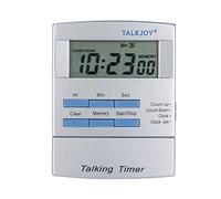 Professional Talking Timer Egg Timer Voice Output Kitchen Clock Countdown & Up Automatic Repeat Stopwatch (German Voice Edition)