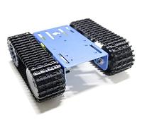 Professional Tank Chassis Kit, TT02 Metal Frame Crawler Robotic Tank Chassis Platform for Arduino (Blue)