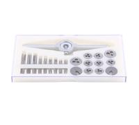 Professional Tap and Die Set 30PCS High Speed Steel Threading Tools Kit for Machine Manufacturing and Hand Tapping Operation with Durable Spanner Wrench Accessories
