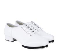Professional Tap Dancing Shoes,Women’s Junior Dance Shoes,Lace Up Leather Dance Tap Shoes,Lightweight and Comfortable Dance Shoes for Kids Adult