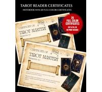 Professional Tarot Reader Certificate: Notebook with 20 Tarot Reading Diploma