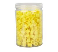 Professional Tattoo Ink Cups, 300 Pieces, 12mm Yellow Disposable Silicone Pigment Containers for Tattoo Accessories