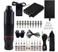 Professional Tattoo Kit Rotatable Tattoo Machine Pen With Power Supply Foot Pedal Cartridges Needles