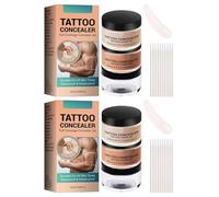 Professional Tattoo & Scar Concealer Set, 2 x 20ml - Waterproof and sweatproof, all-around coverage, suitable for weddings and various occasions, shades can be mixed.