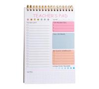 Professional Teacher Daily Planner Twin Coil Binding Memo Pad 52 Sheets for Daily Scheduling and Lesson Plans Management Teacher Planner