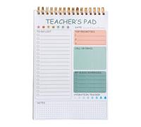 Professional Teacher Daily Planner Twin Coil Binding Memo Pad 52 Sheets for Daily Scheduling and Lesson Plans Management Teacher Planner