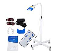 Professional Teeth Whitening Machine LED Light, Mobile 36W Dental Teeth Whitening Lamp Bleaching, Tooth Whitener 3 Colors Blue/Red/Purple Light with Remote Control